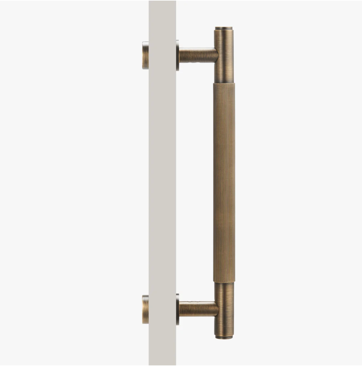 LA LINEA Solid Brass Linear Knurling Double-Sided Or Single Door Pull Handle