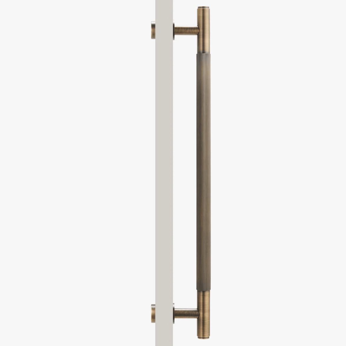 LA LINEA Solid Brass Linear Knurling Double-Sided Or Single Door Pull Handle