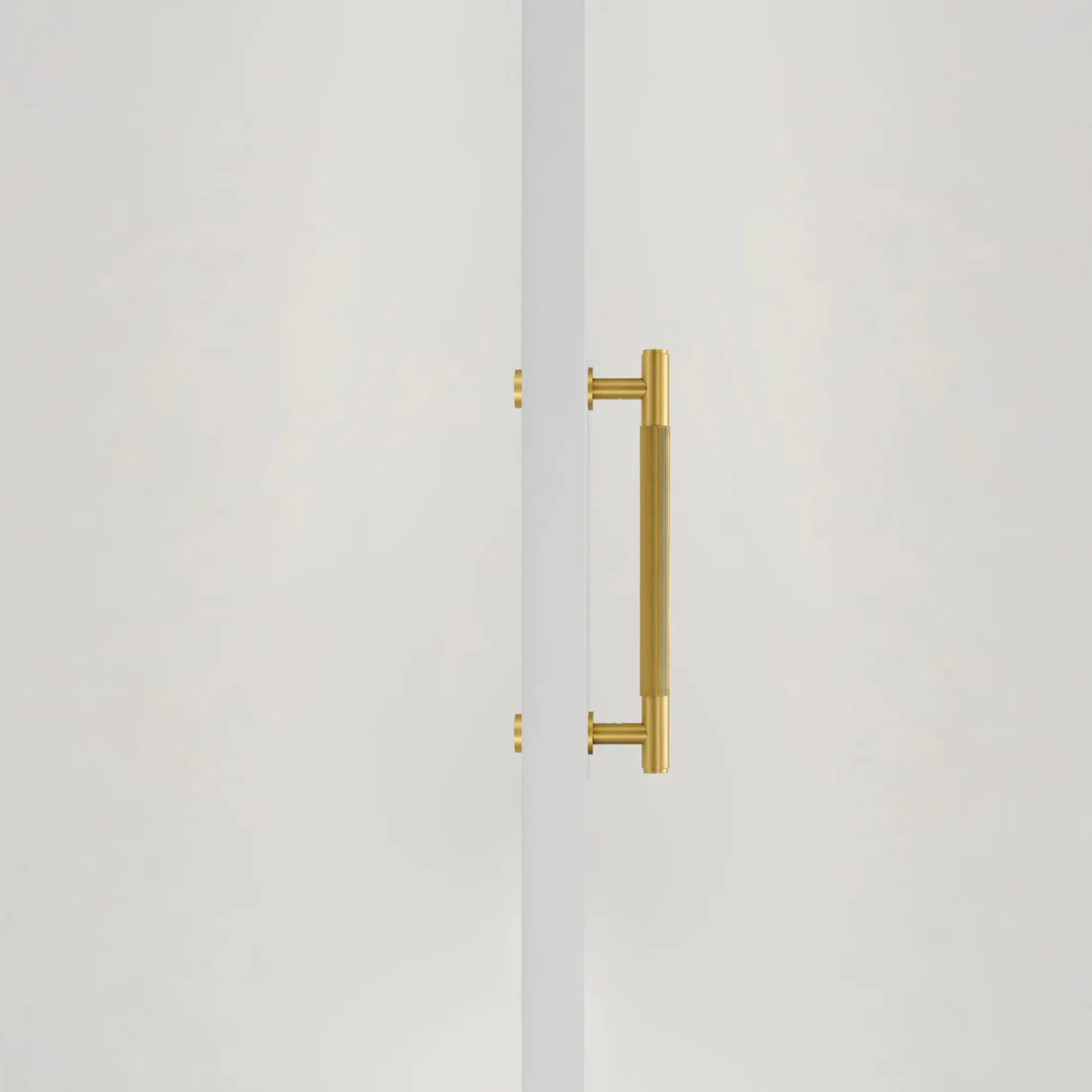 LA LINEA Solid Brass Linear Knurling Double-Sided Or Single Door Pull Handle