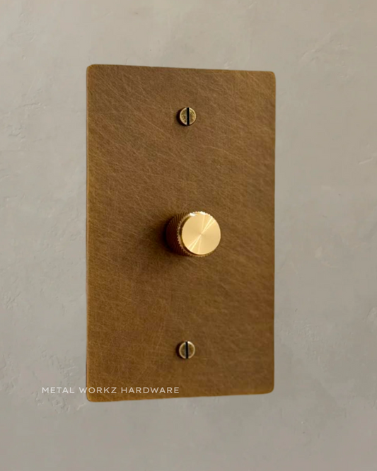 Brass 3-Way Rotary Dimmer Switch (1-Gang) Aged Patina Brass