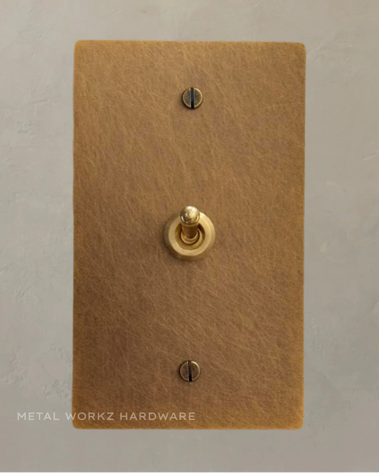 Brass Vintage Toggle Light Switch (1-Gang) Aged Patina Brass