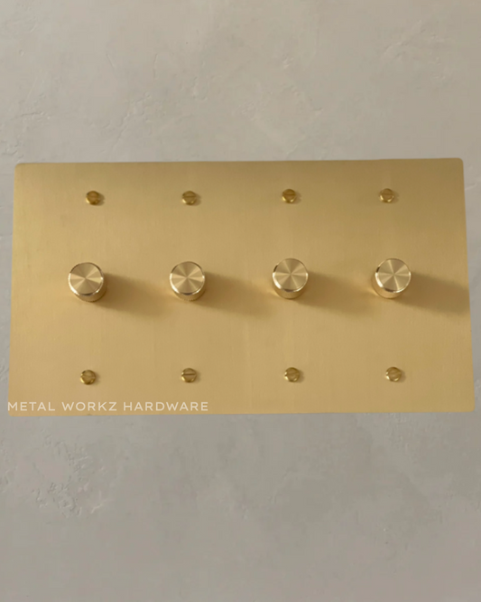 Brass Rotary Dimmer Switch (4-Gang) Brass