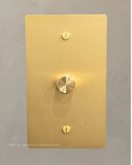 Brass 3-Way Rotary Dimmer Switch (1-Gang) Brass