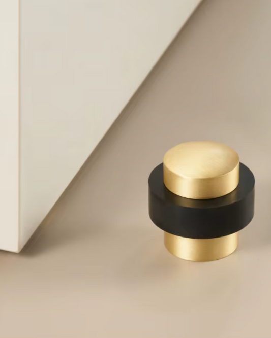 Floor Mounted Heavy Duty Solid Brass Door Stop (Brass)