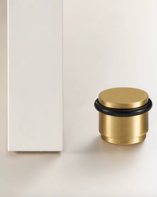 Floor Mounted Solid Brass Door Stop (Brass)