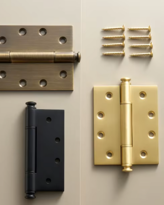 Solid Brass Door Hinge Button Tip (4"x3")