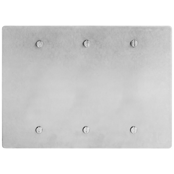 Satin nickel 3-gang switch plate