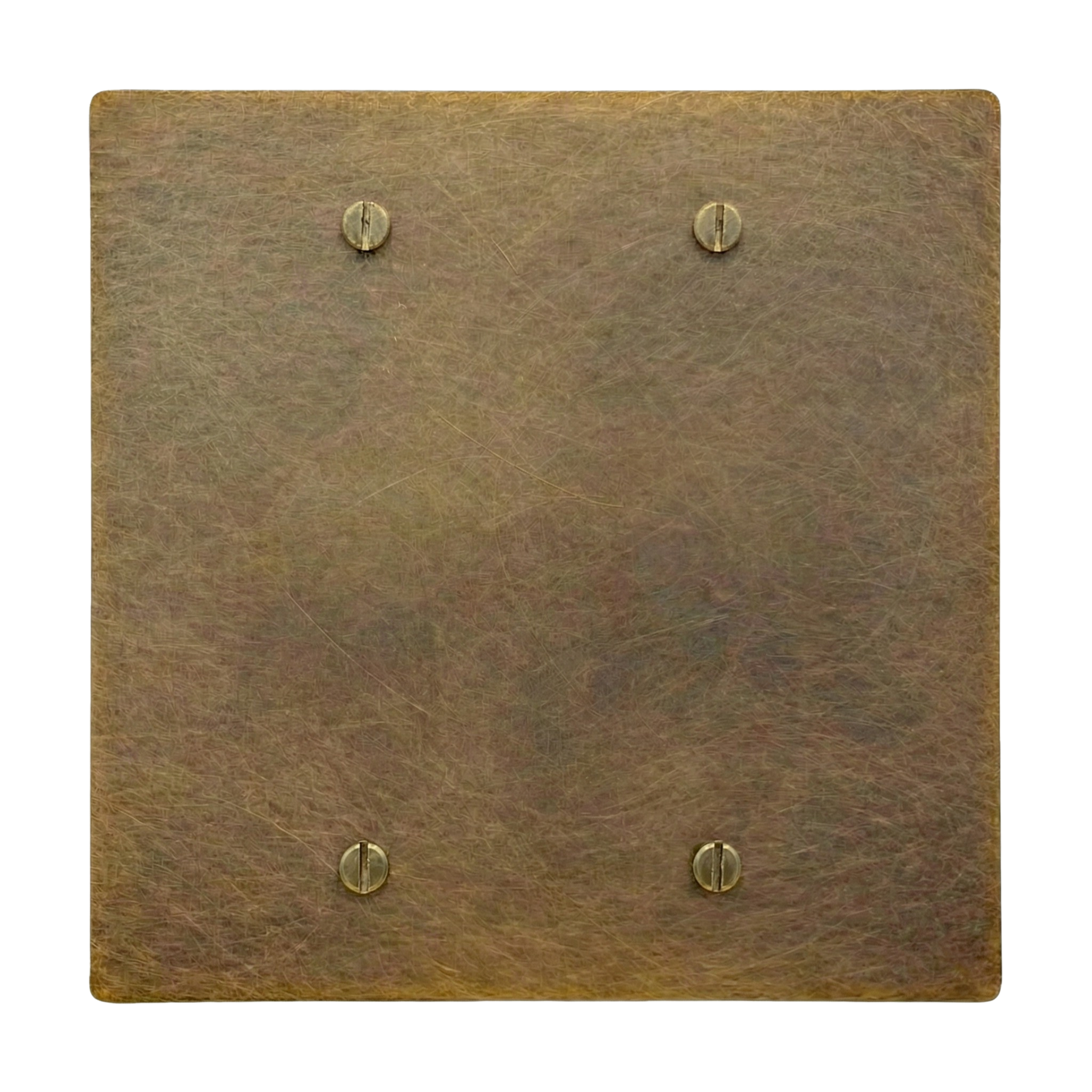 Aged brass 2-gang switch plate