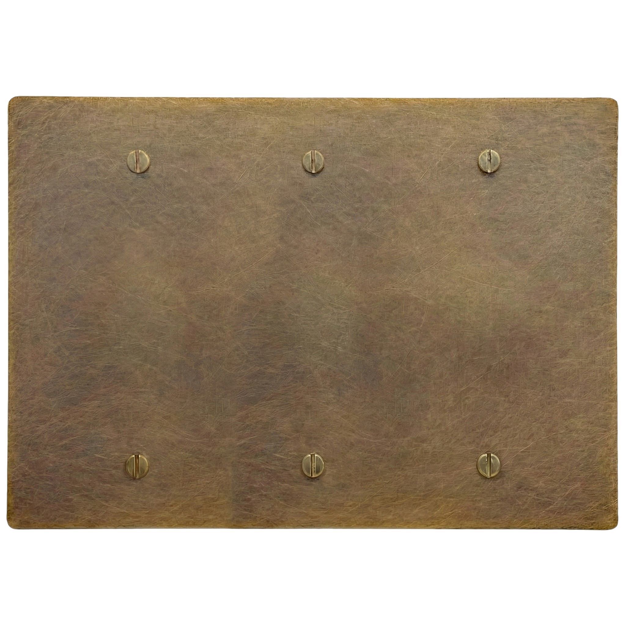 Aged brass 3-gang switch plate