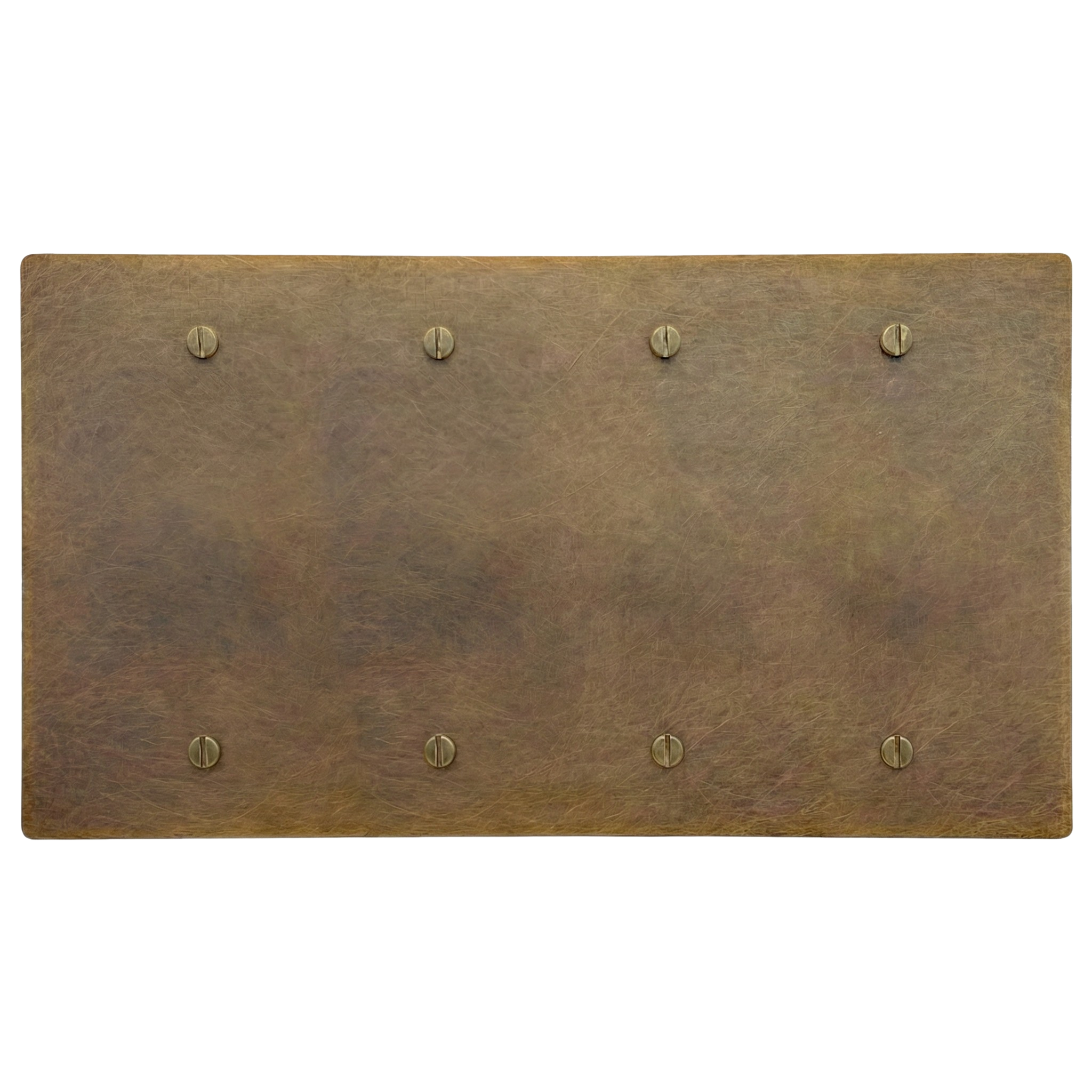Aged brass 4-gang switch plate