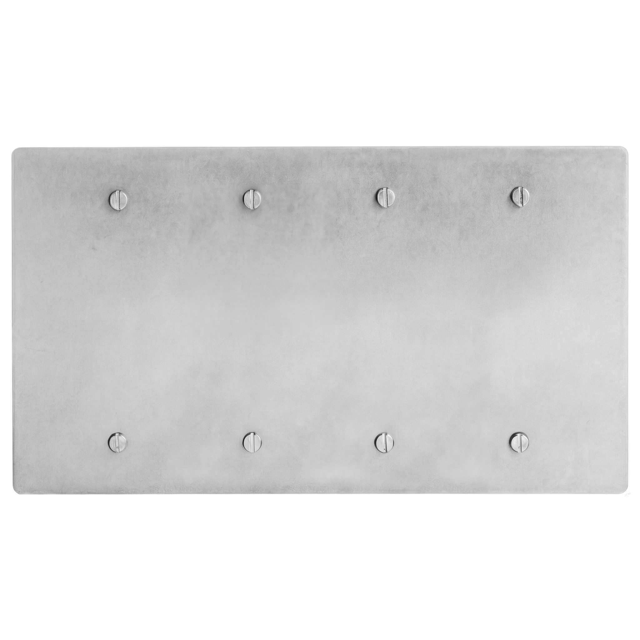 Satin nickel 4-gang switch plate