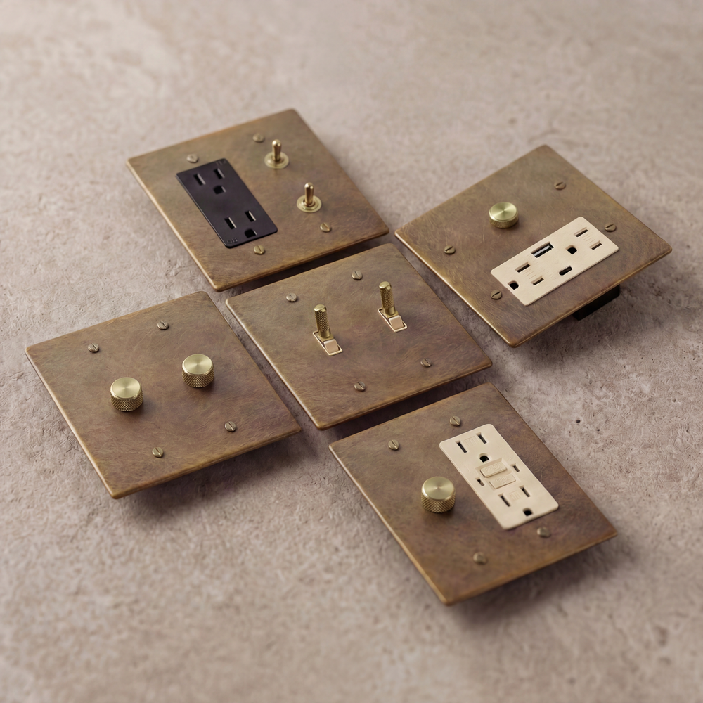 Aged Brass 2 Gang Light Switches collection thumbnail