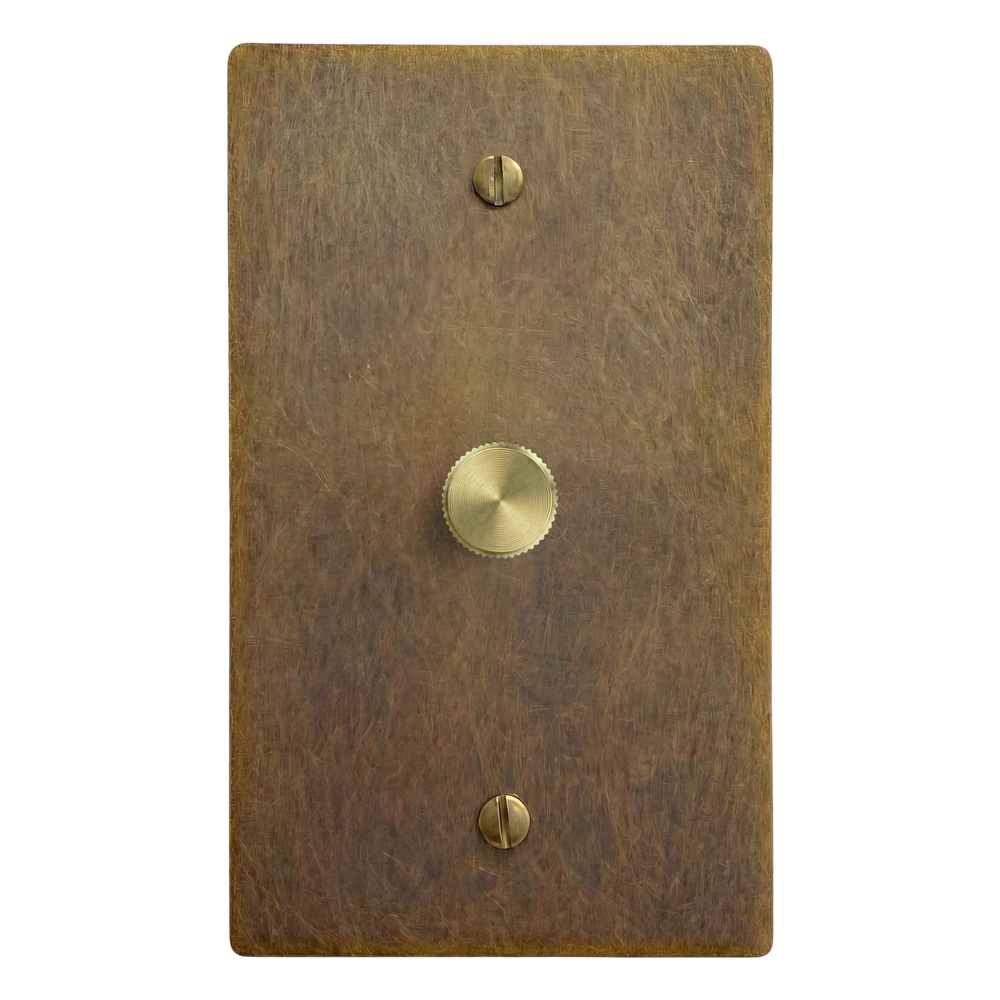 Aged Brass 1-Gang Dimmer Switch Plate