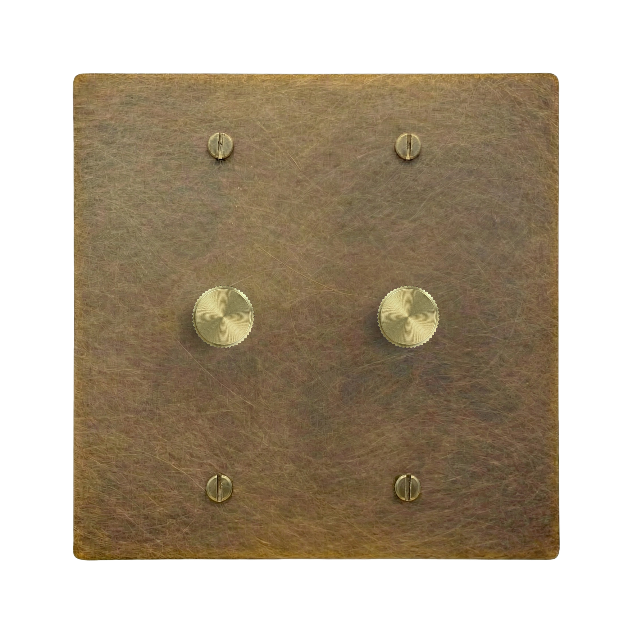 Aged Brass 2-Gang Dimmer & Dimmer Switch Plate