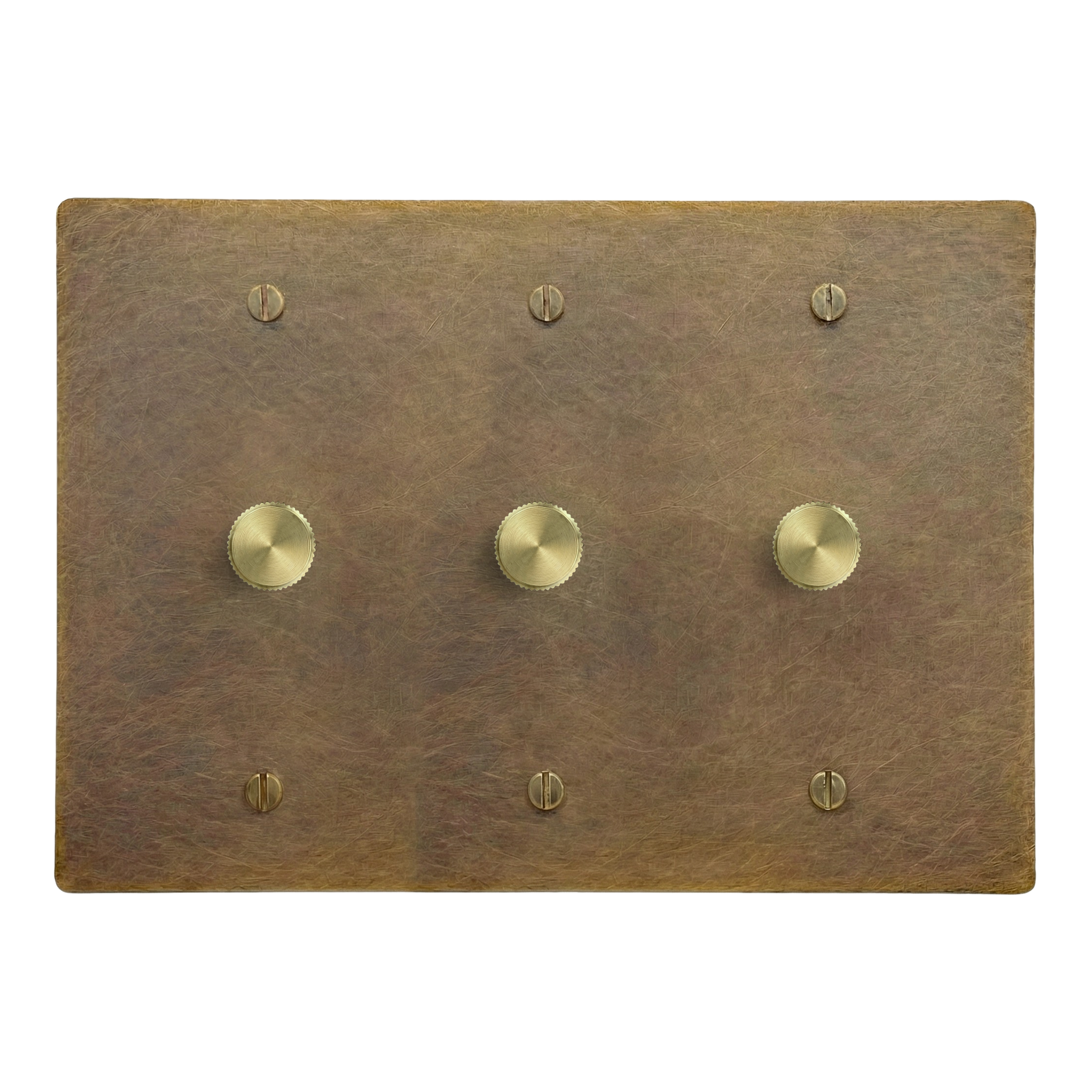 Aged Brass 3-Gang Dimmer, Dimmer & Dimmer Switch Plate