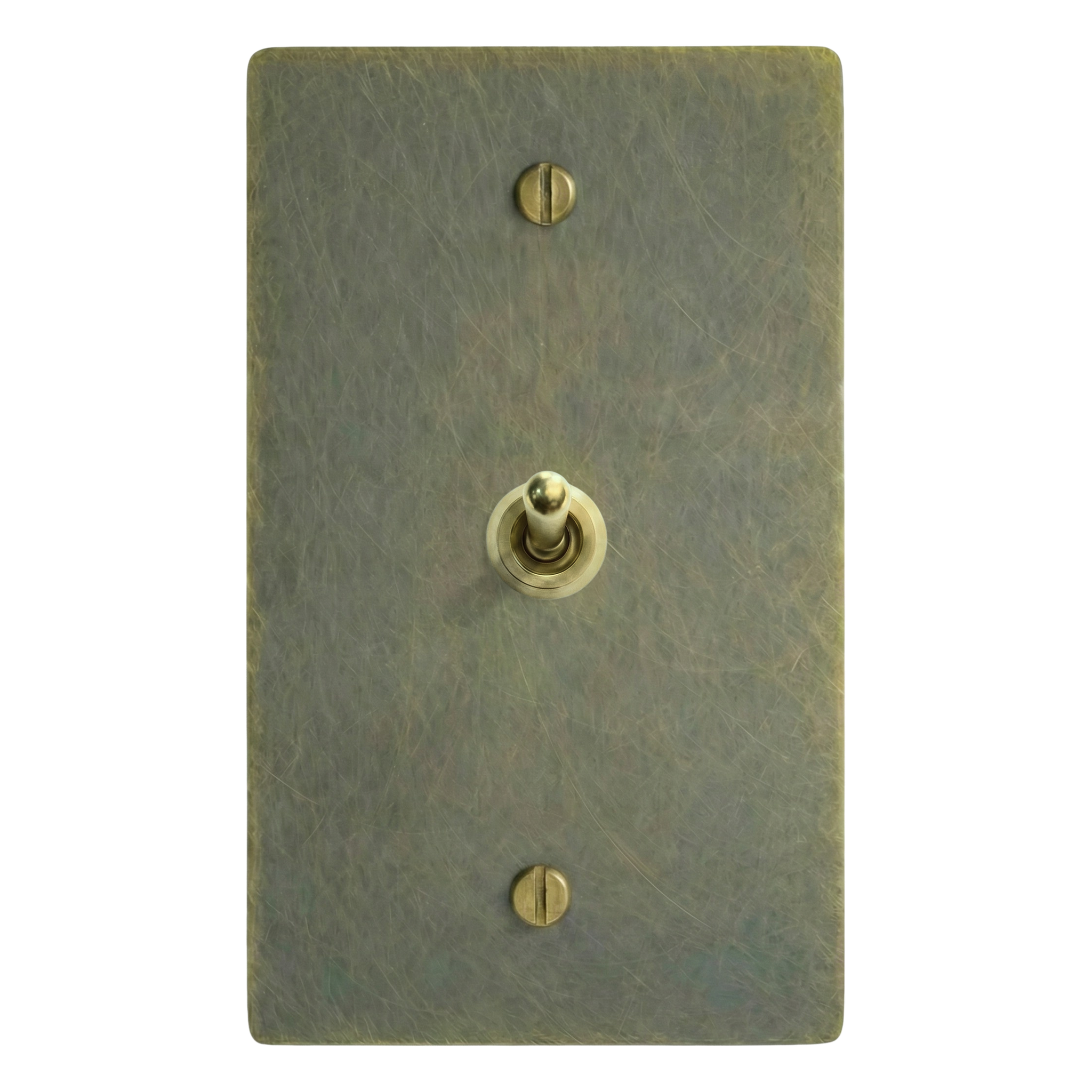 Antique Brass 1-Gang Vintage Toggle Switch Plate