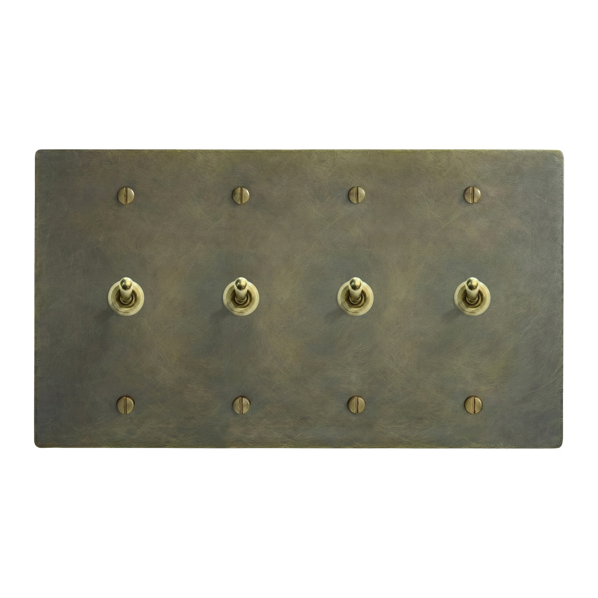 Antique Brass 4-Gang Vintage Toggle, Vintage Toggle, Vintage Toggle & Vintage Toggle Switch Plate