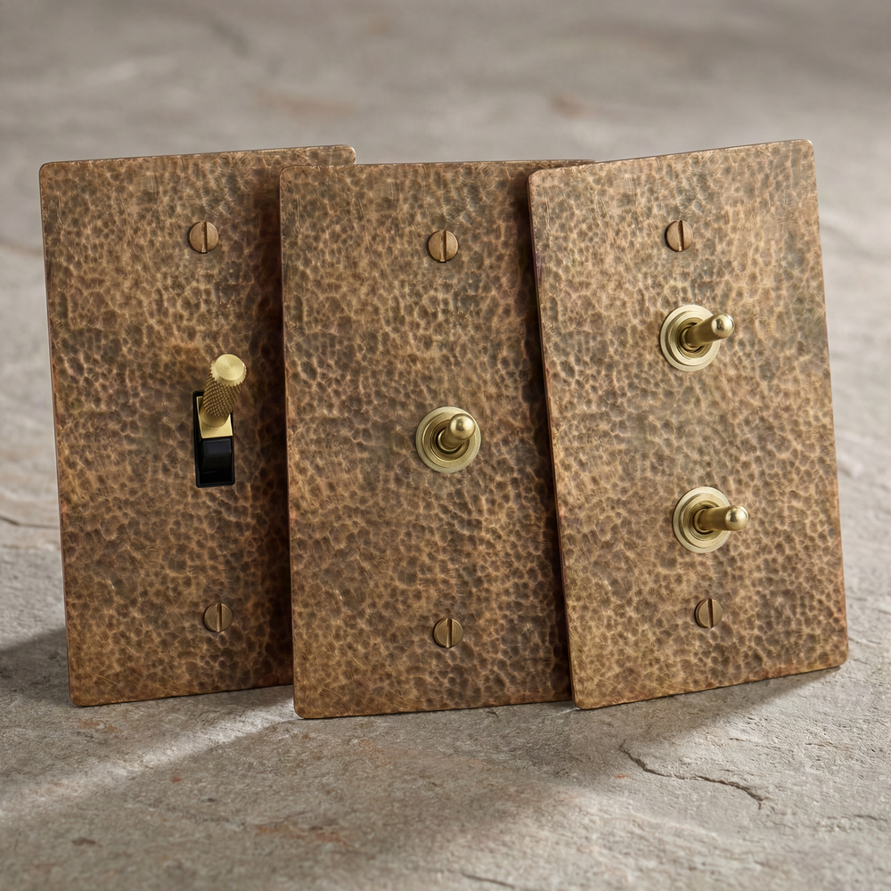 Hammered Brass 1 Gang Light Switches collection thumbnail
