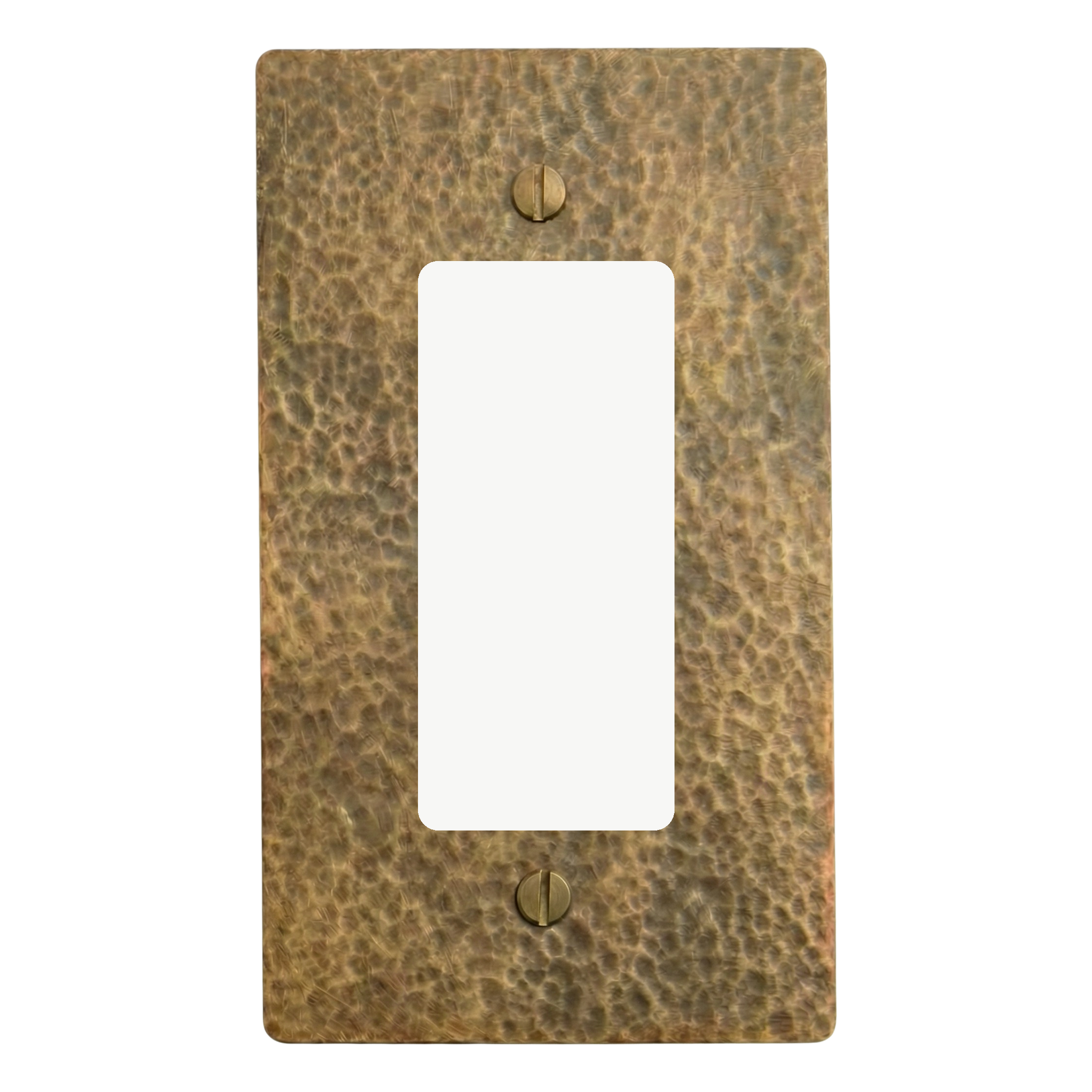 Hammered Brass 1-Gang Decora Switch Plate