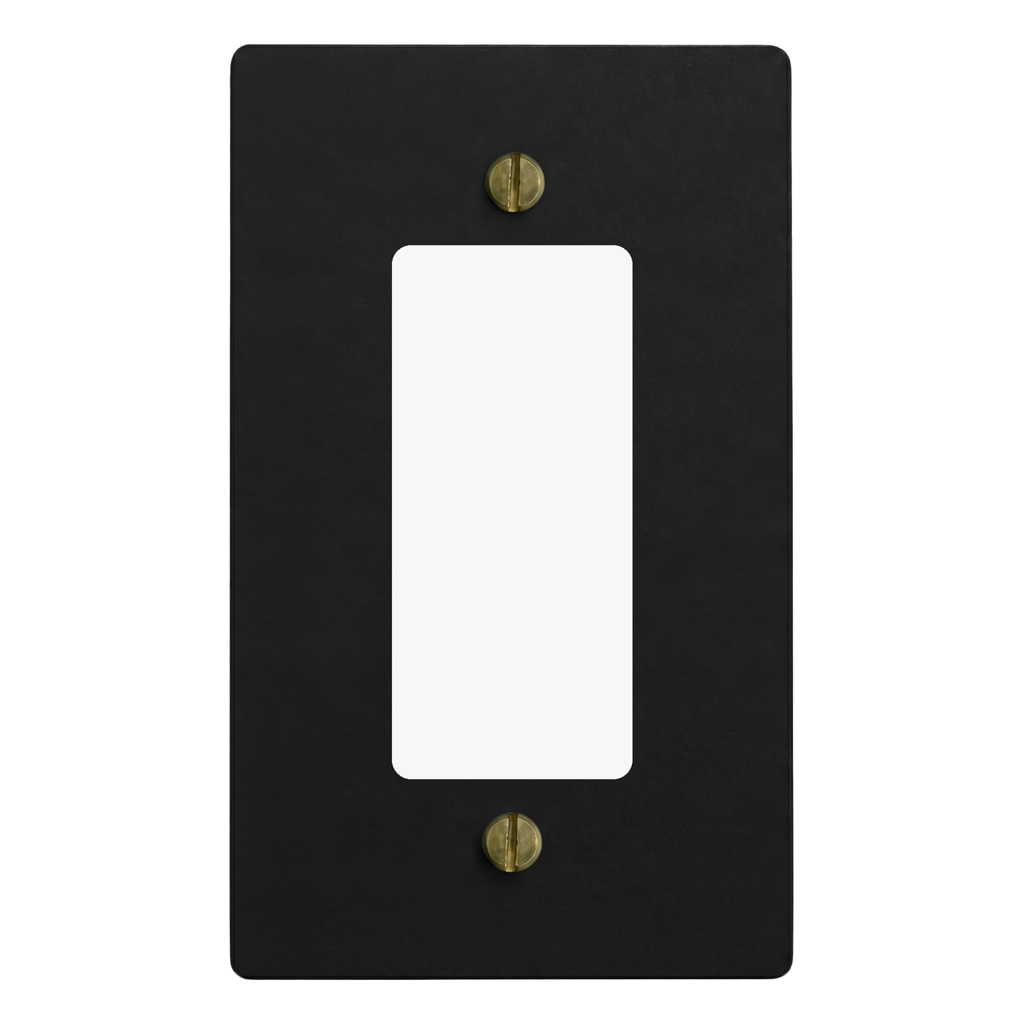 Matte Black (Antique Brass Accents) 1-Gang Decora Switch Plate
