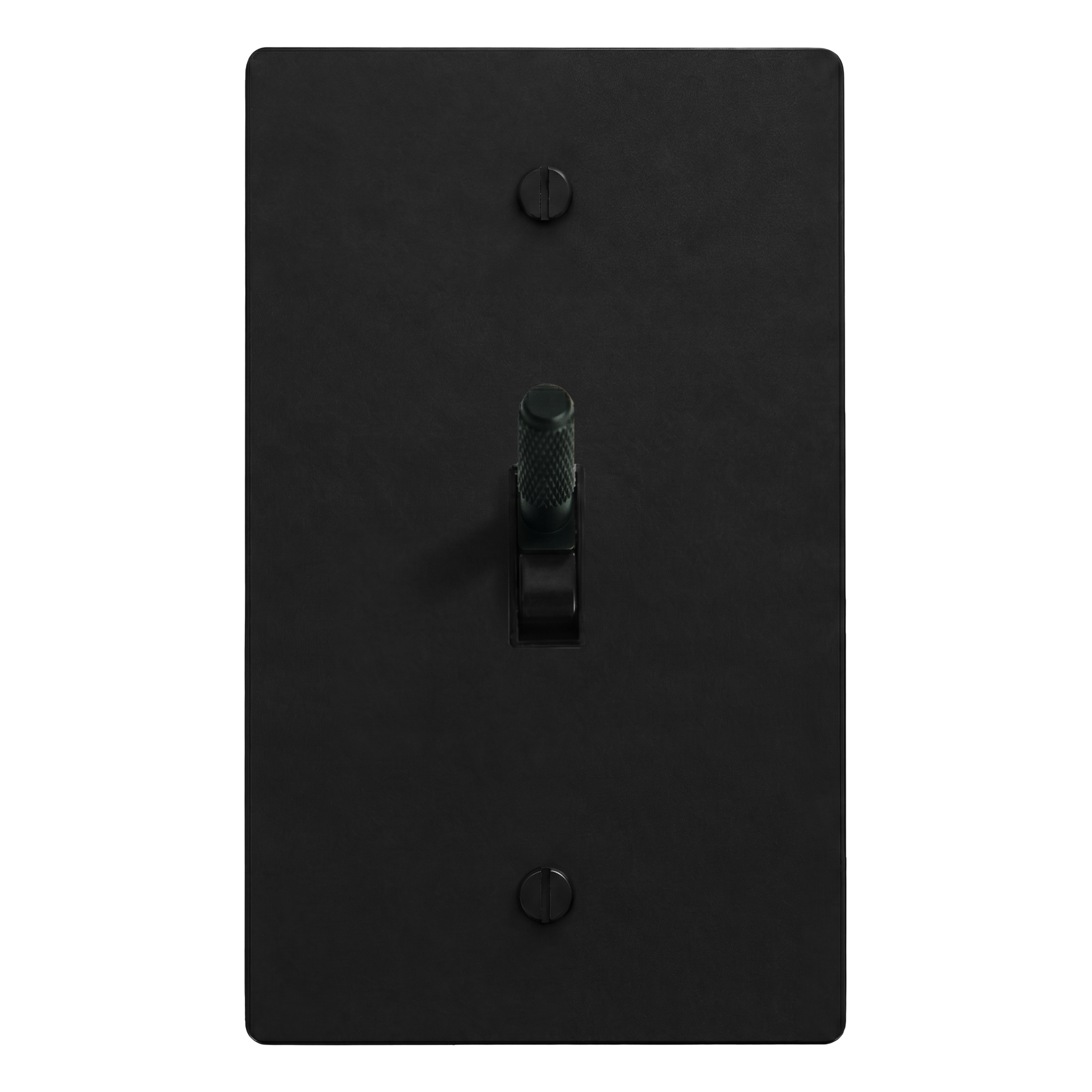 Matte Black (Matte Black Accents) 1-Gang Toggle Switch Plate in Black