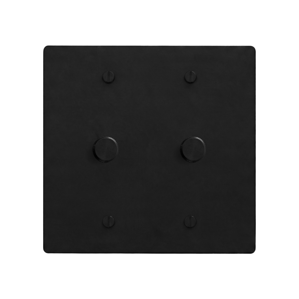 Matte Black (Matte Black Accents) 2-Gang Dimmer & Dimmer Switch Plate