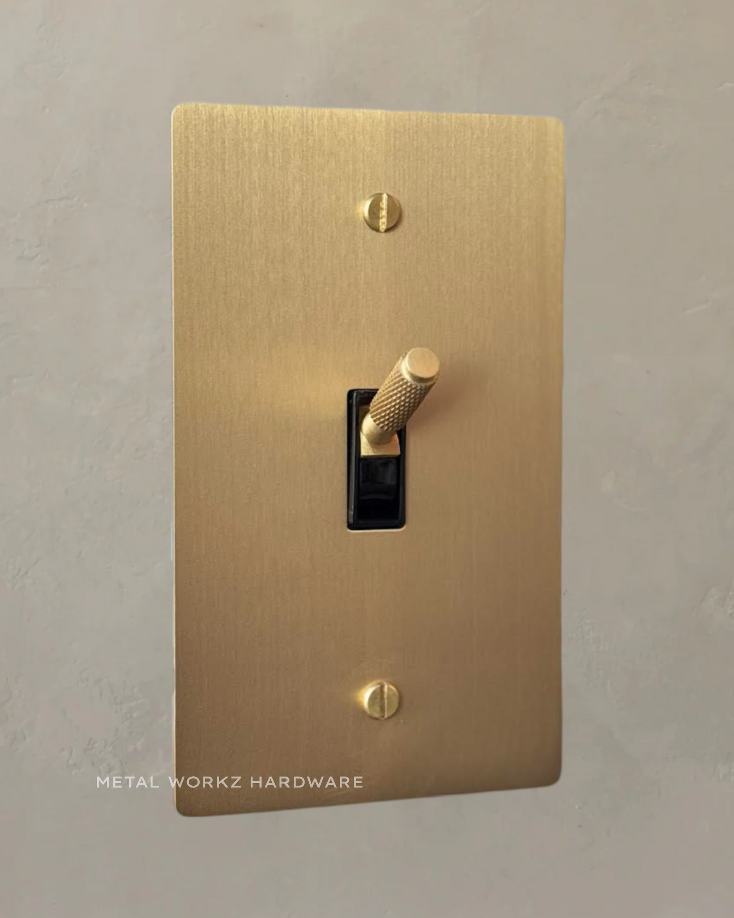 Brass 4-Way Modern Toggle Light Switch (1-Gang) Brass With Black Module