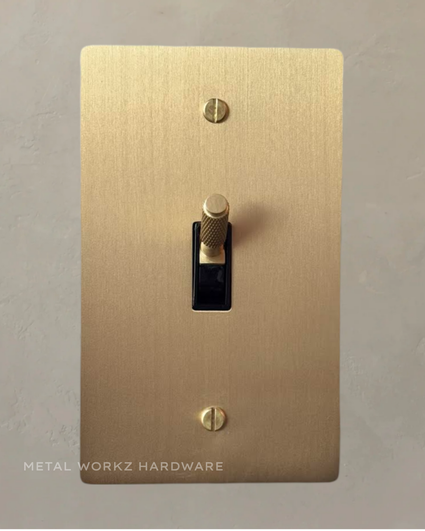 Brass 4-Way Modern Toggle Light Switch (1-Gang) Brass With Black Module