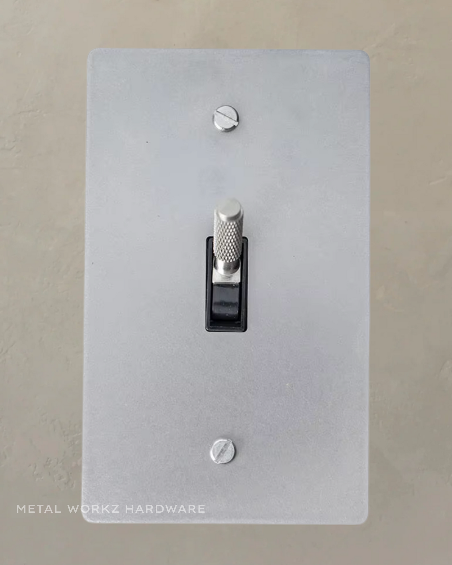 Brass Modern Toggle Light Switch (1-Gang) Satin Nickel With Black Module