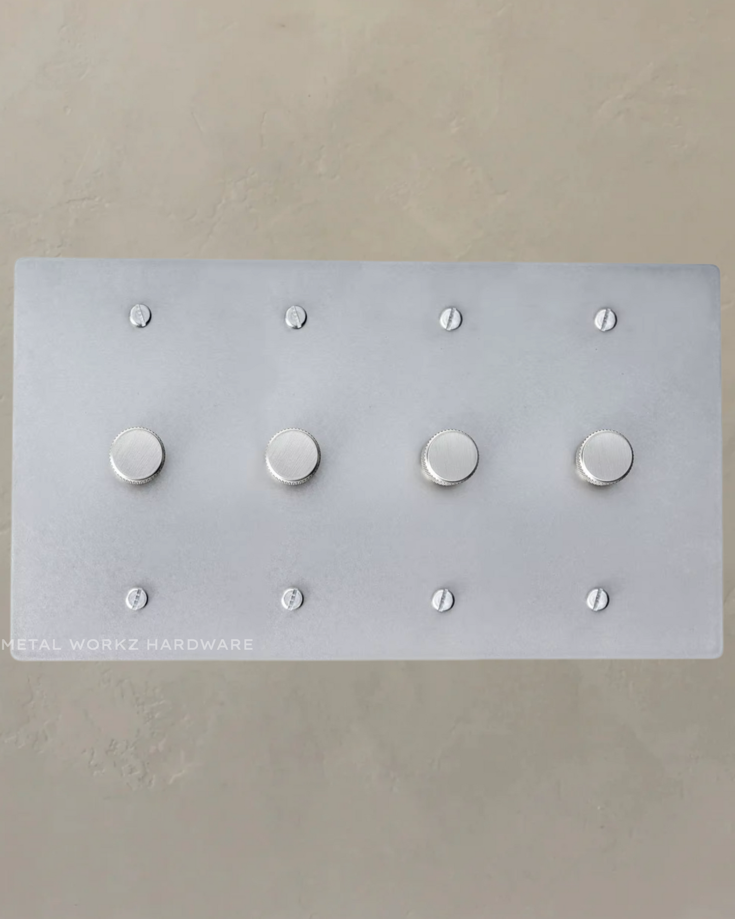 Brass Rotary Dimmer Switch (4-Gang) Satin Nickel
