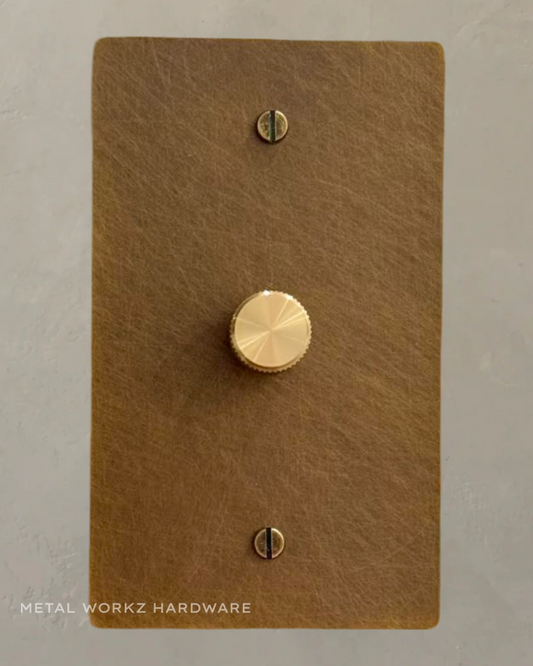 Brass 3-Way Rotary Dimmer Switch (1-Gang) Aged Patina Brass