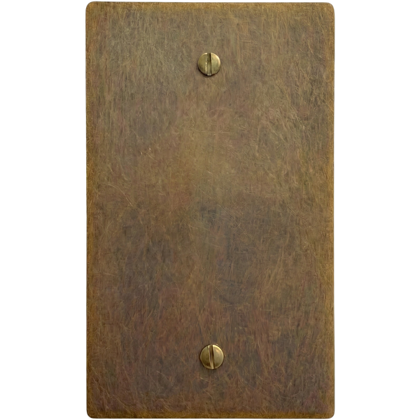 Aged brass 1-gang switch plate
