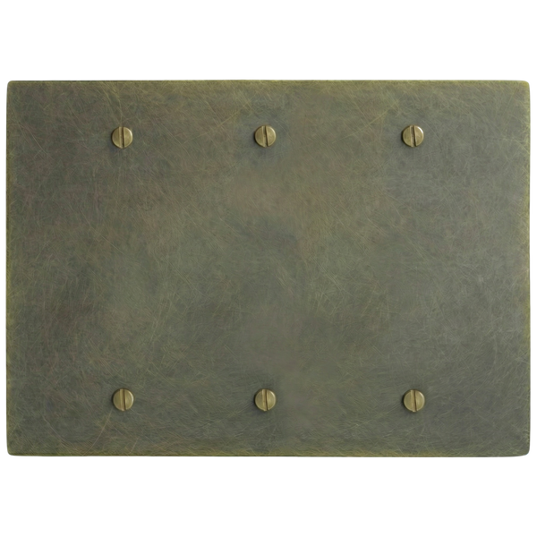Antique brass 3-gang switch plate
