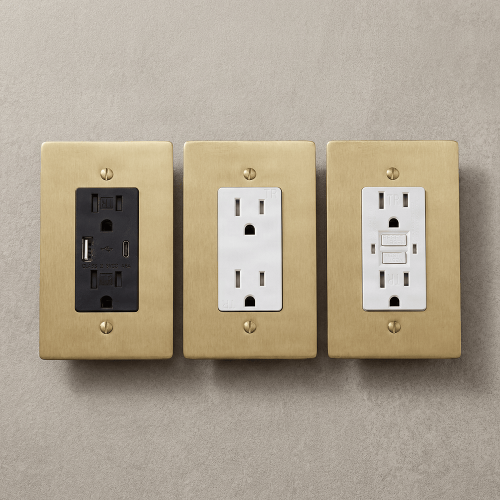 Satin Brass 1 Gang Outlets collection thumbnail