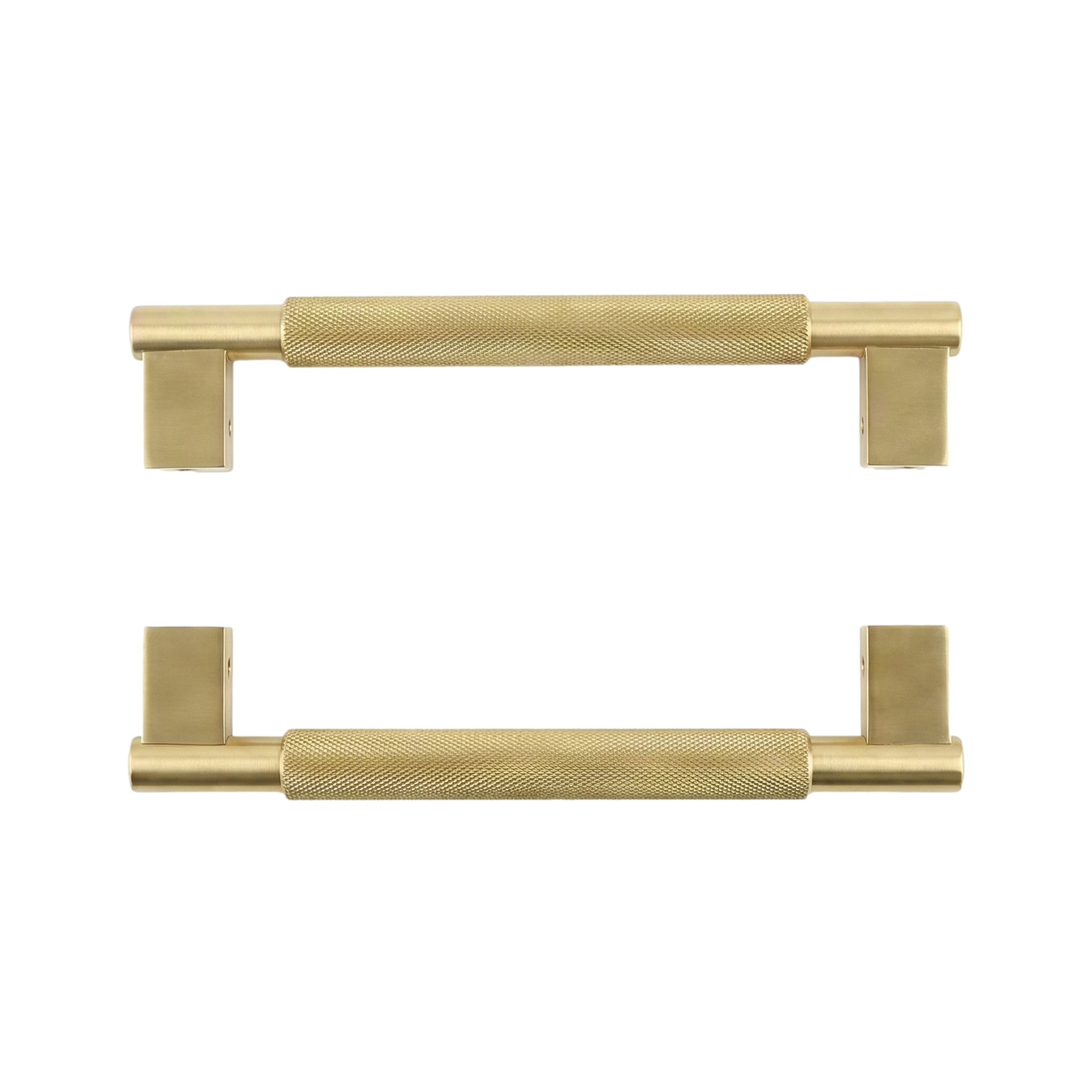 Timeless satin brass door pull grassetto 11 inch with knurled grip, embodying enduring luxury.