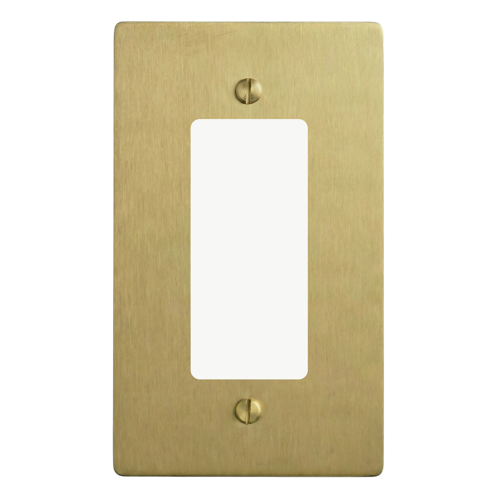 Satin Brass 1-Gang Decora Switch Plate