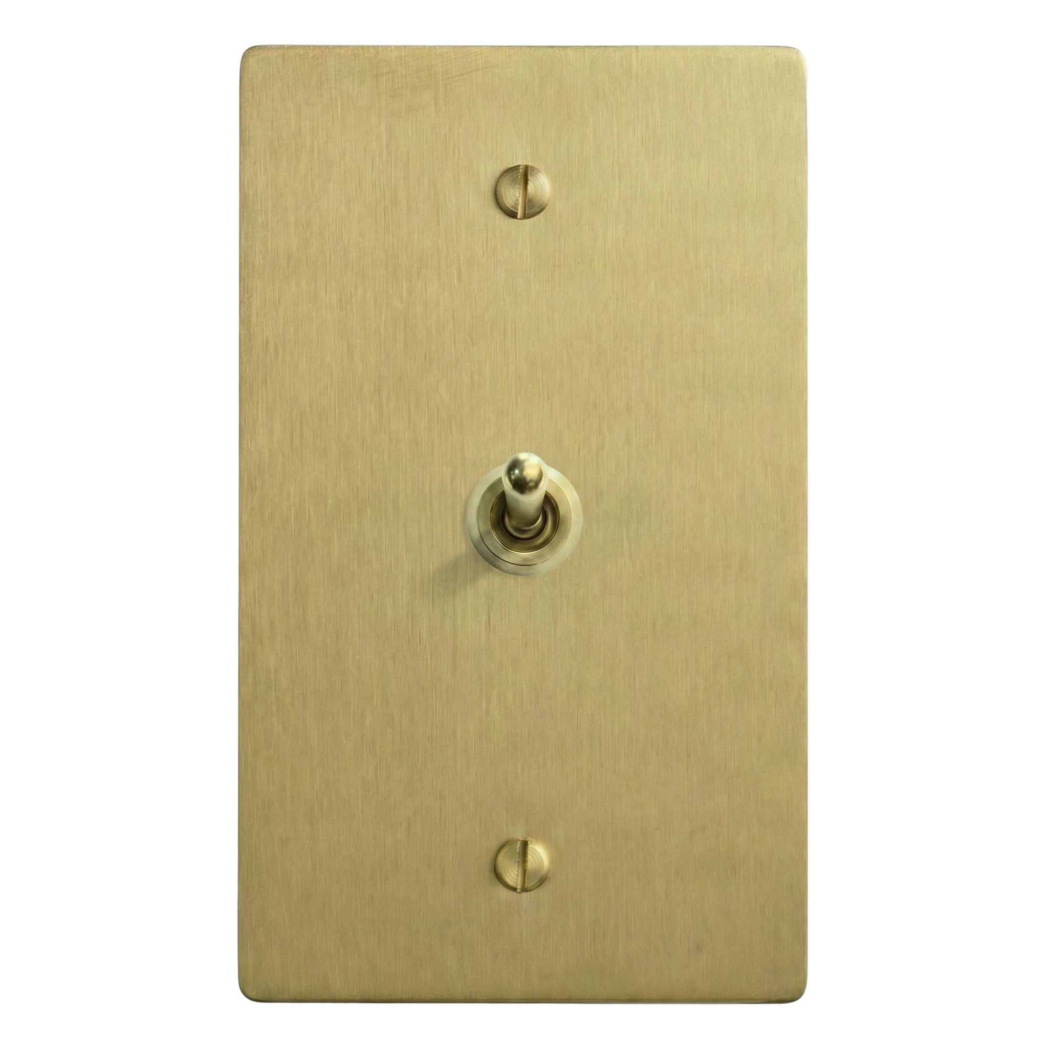 Satin Brass 1-Gang Vintage Toggle Switch Plate