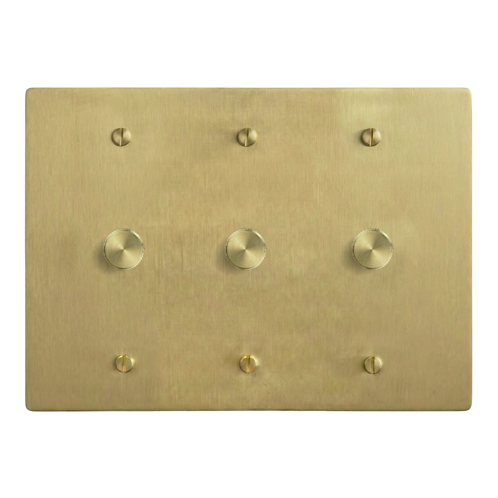 Satin Brass 3-Gang Dimmer, Dimmer & Dimmer Switch Plate