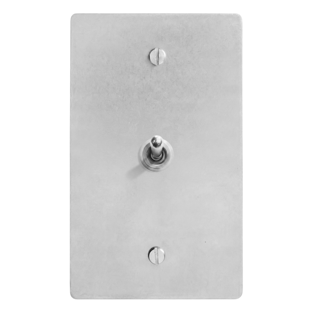 Satin Nickel 1-Gang Vintage Toggle Switch Plate