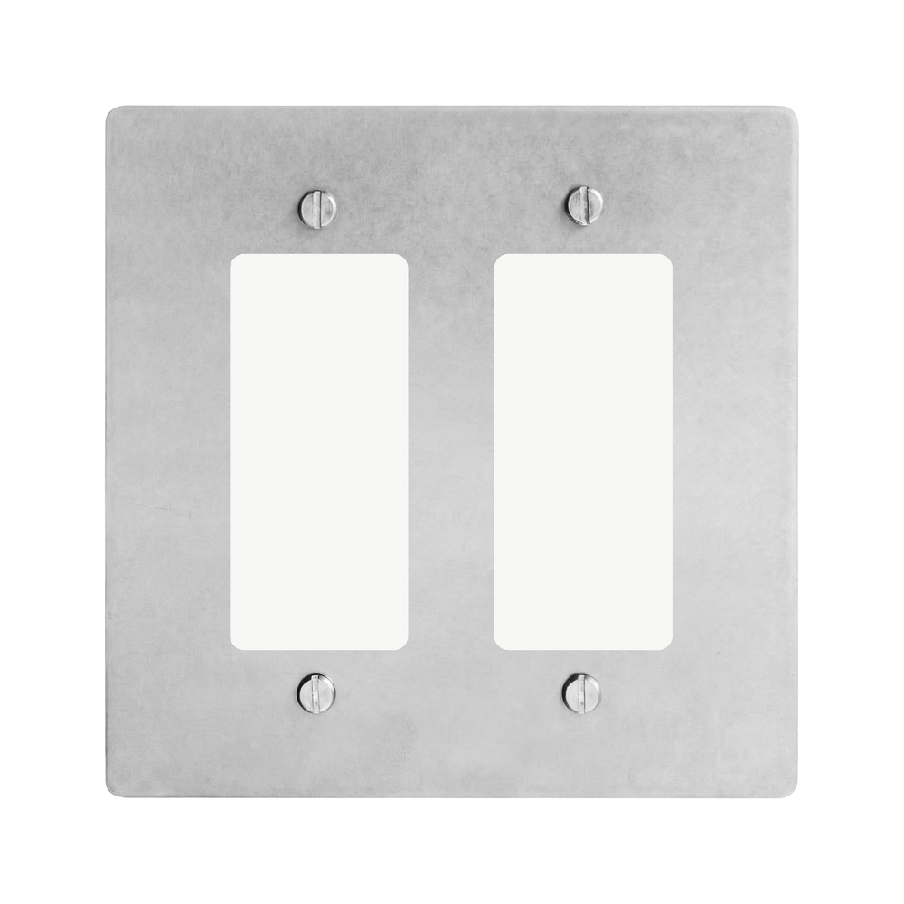 Satin Nickel 2-Gang Decora & Decora Switch Plate