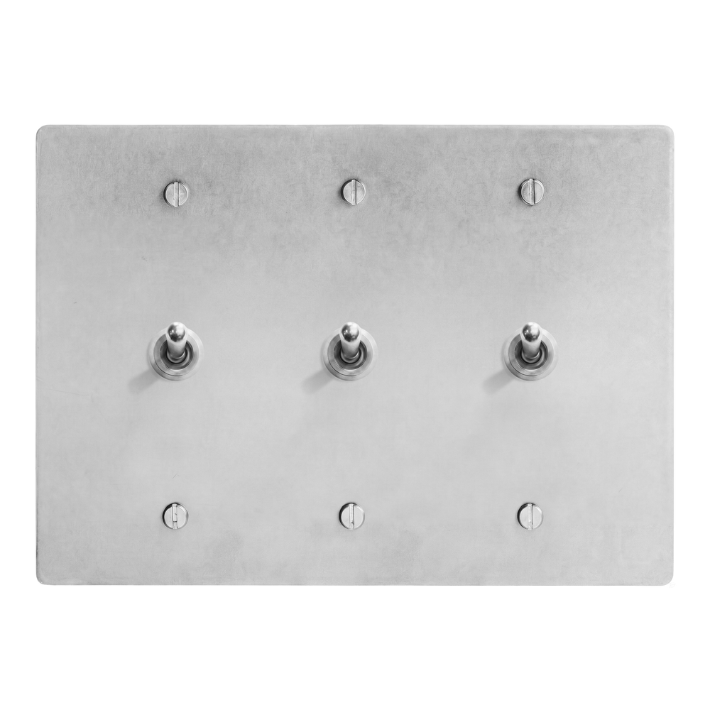 Satin Nickel 3-Gang Vintage Toggle, Vintage Toggle & Vintage Toggle Switch Plate