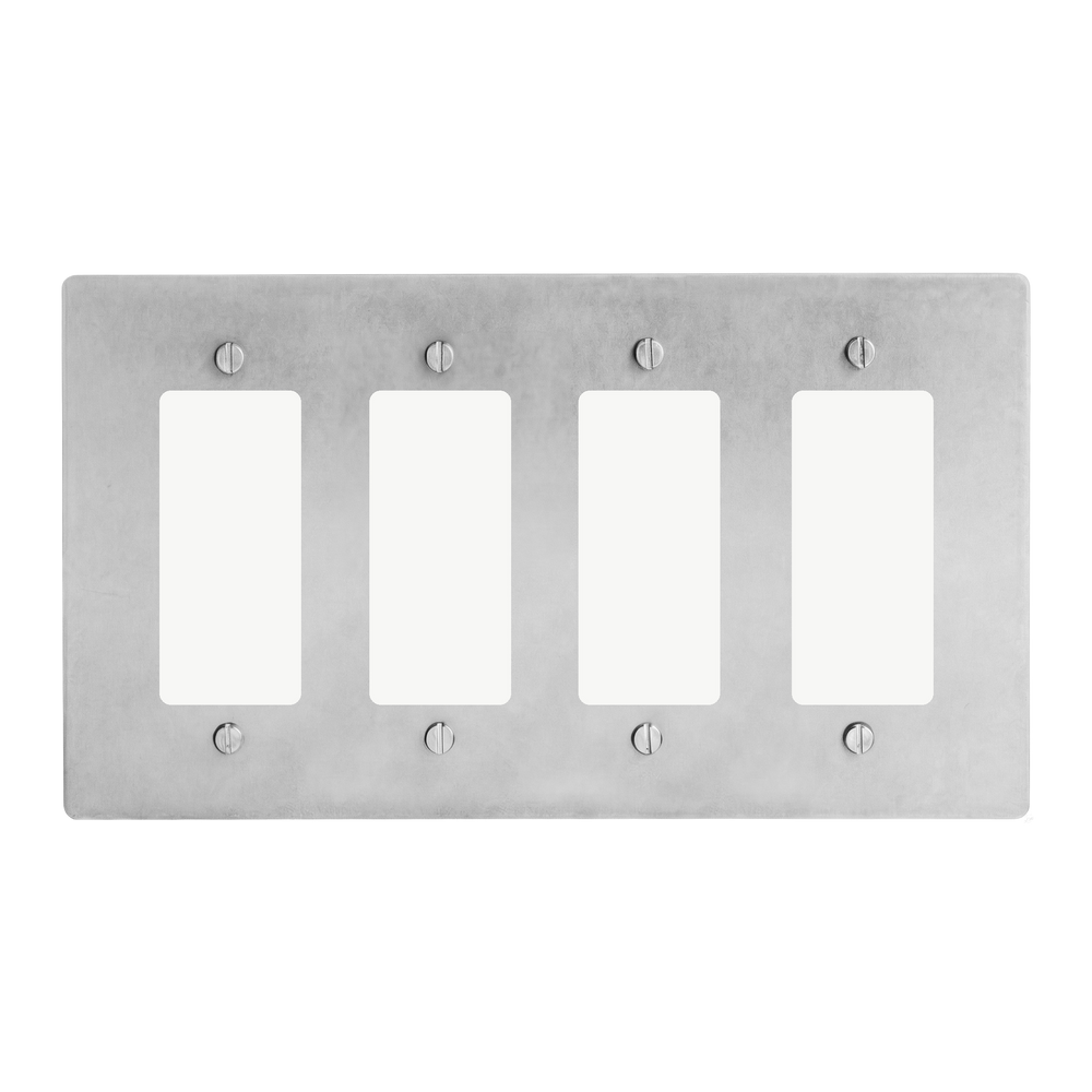 Satin Nickel 4-Gang Decora, Decora, Decora & Decora Switch Plate