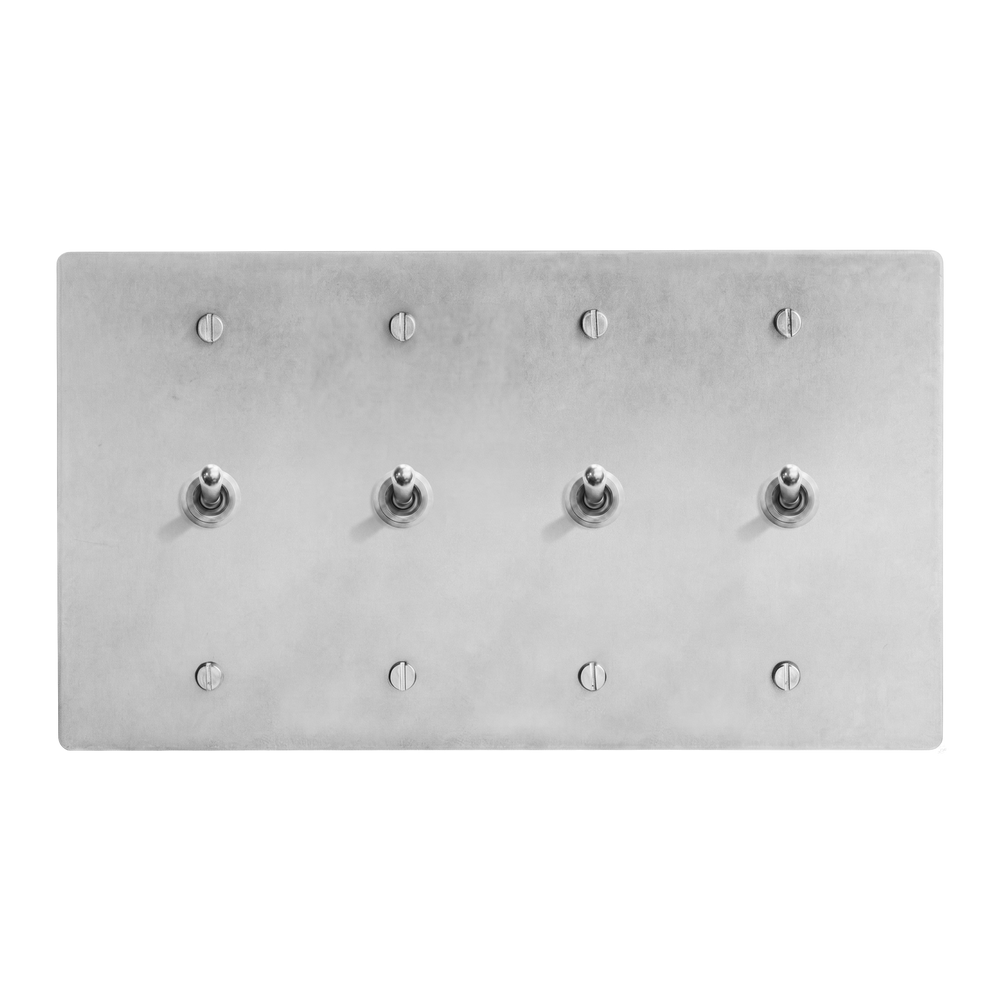 Satin Nickel 4-Gang Vintage Toggle, Vintage Toggle, Vintage Toggle & Vintage Toggle Switch Plate