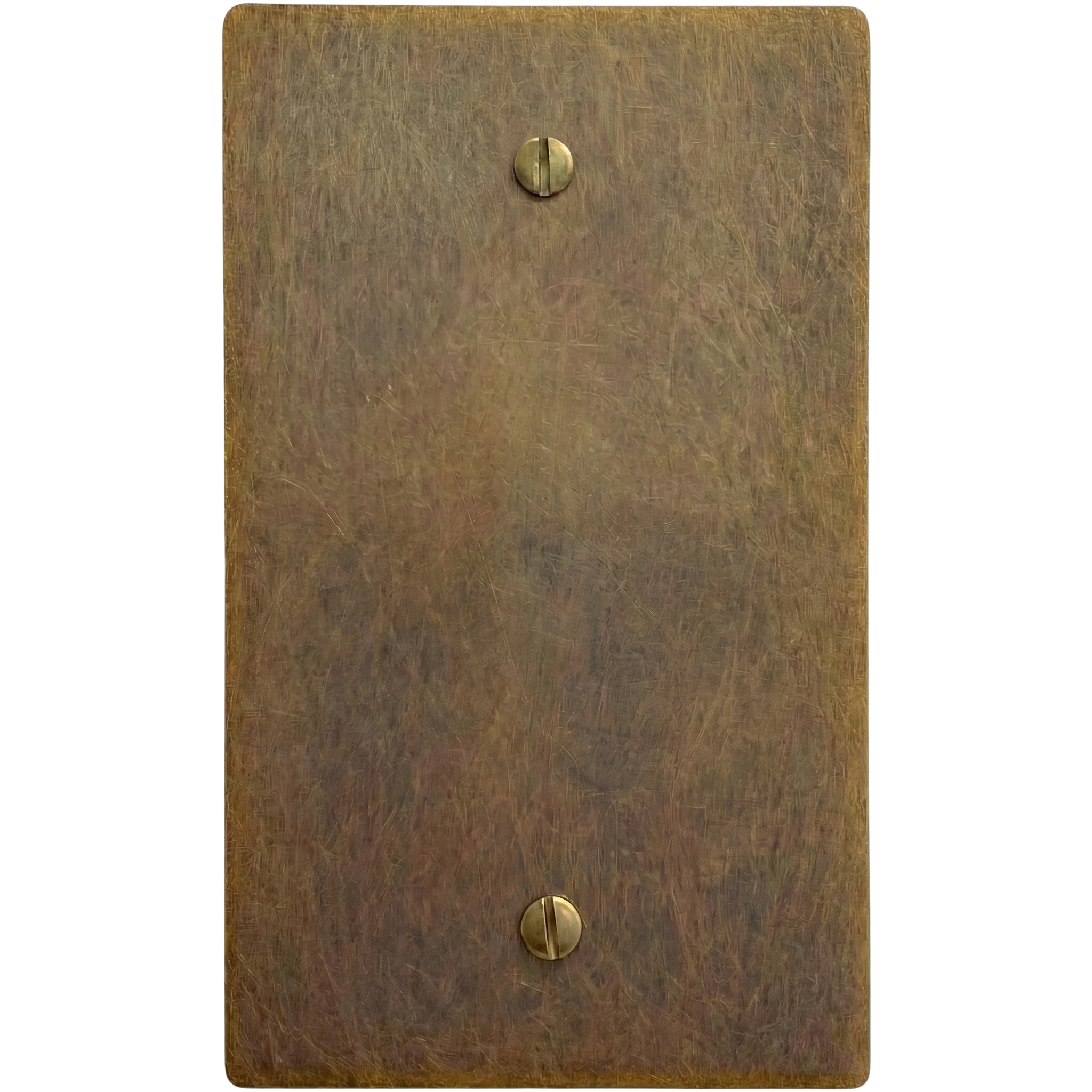 Aged brass 1-gang switch plate