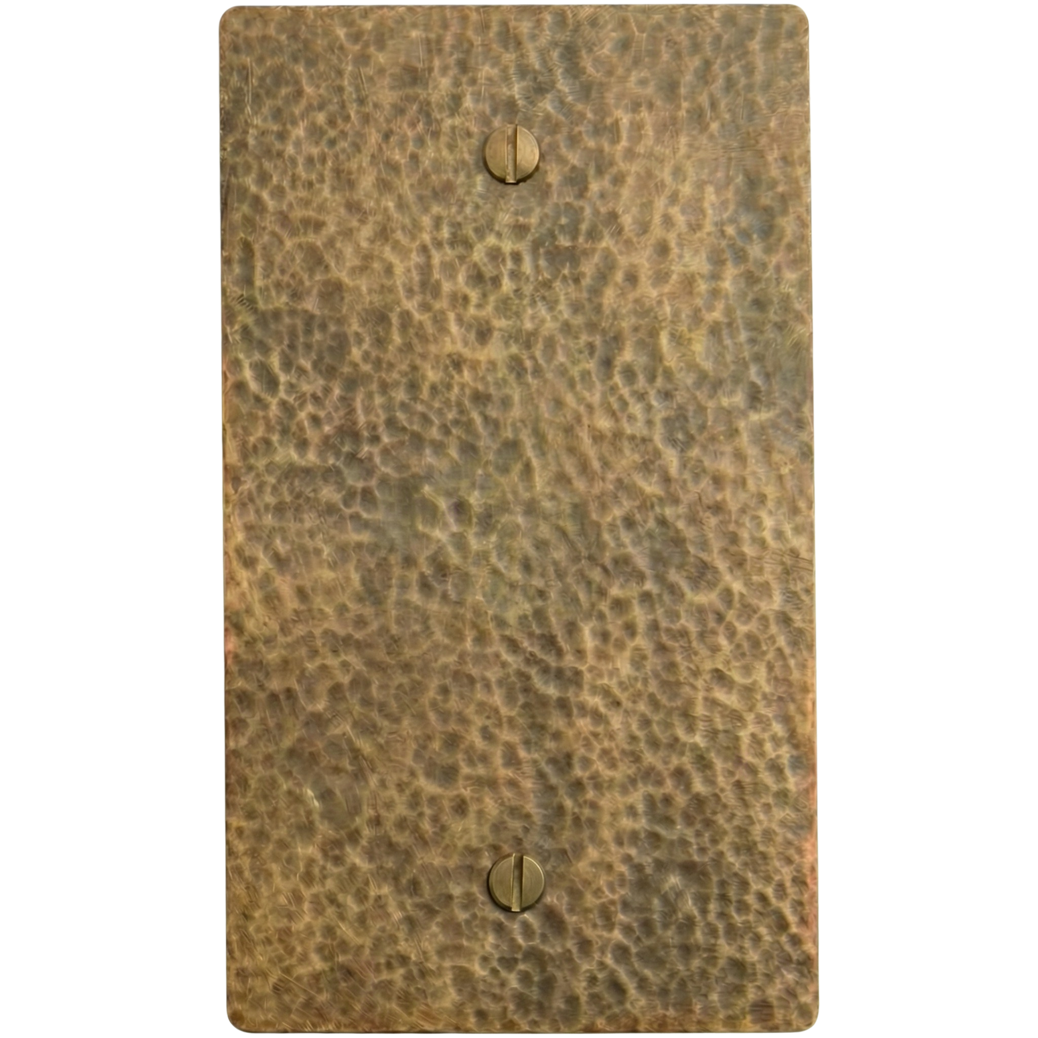 Hammered brass 1-gang switch plate