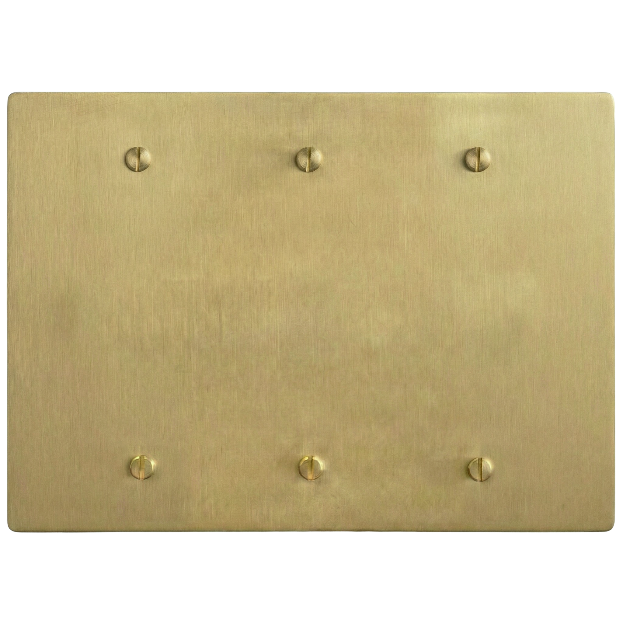 Satin brass 3-gang switch plate