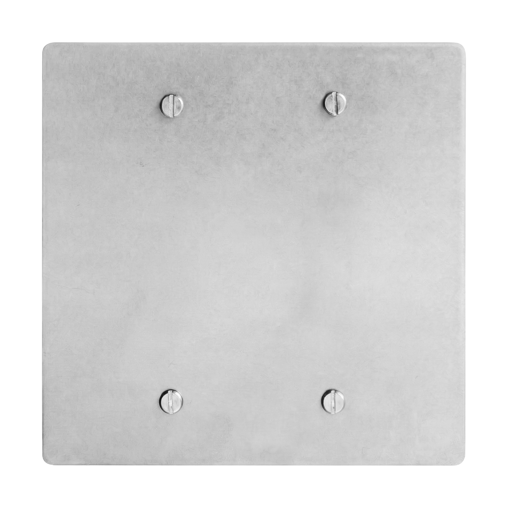 Satin nickel 2-gang switch plate